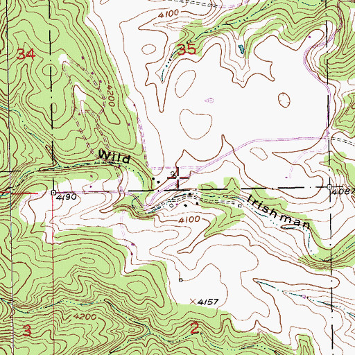 Topographic Map of Ridgeland Heights, SD