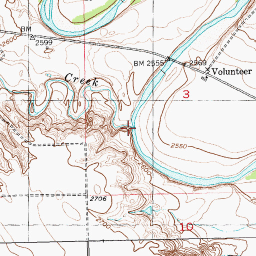 Topographic Map of Bear Butte Creek, SD