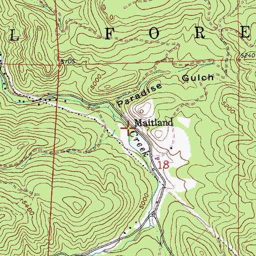 Topographic Map of Maitland, SD