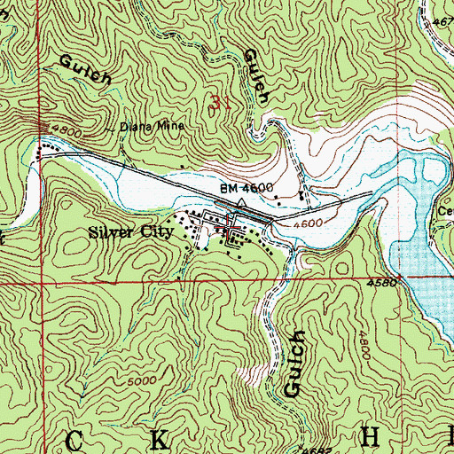 Topographic Map of Silver City, SD