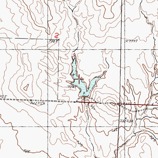 Topographic Map of Mandernach and Carlson Number 7 Dam, SD