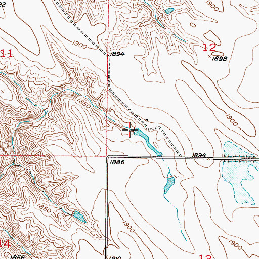 Topographic Map of Goodman Number 1 Dam, SD