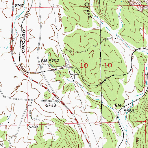 Topographic Map of Old Jeff Mine, SD