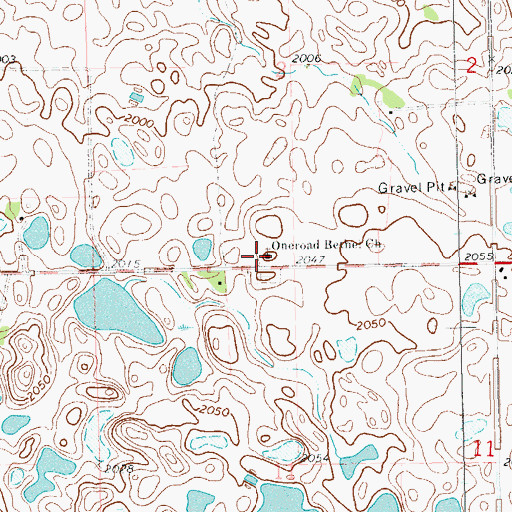 Topographic Map of Oneroad Bethel Church, SD