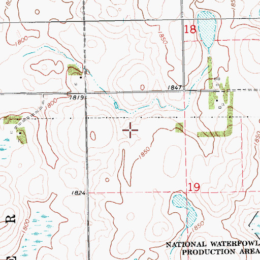 Topographic Map of Day County, SD