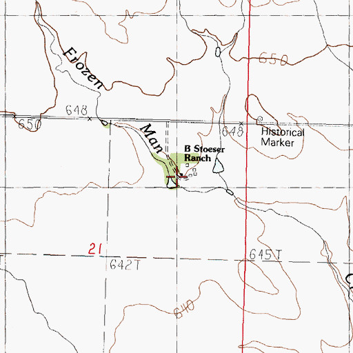 Topographic Map of B Stoeser Ranch, SD