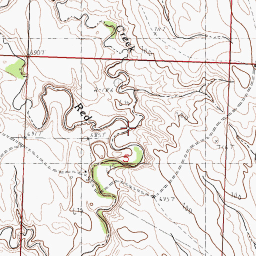 Topographic Map of Butcher Creek, SD