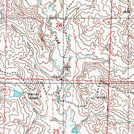 Topographic Map of Corral Creek, SD