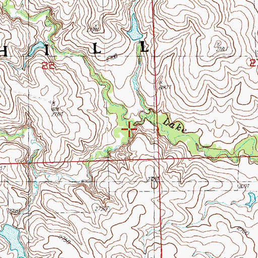 Topographic Map of Cottonwood Creek, SD