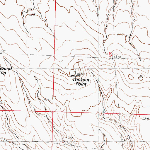 Topographic Map of Lookout Point, SD