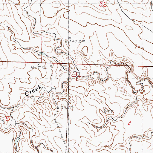 Topographic Map of North Felix Creek, SD