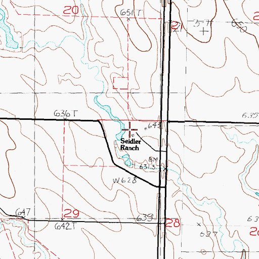 Topographic Map of Seidler Ranch, SD