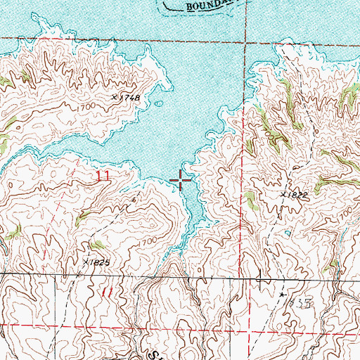 Topographic Map of Shack Creek, SD