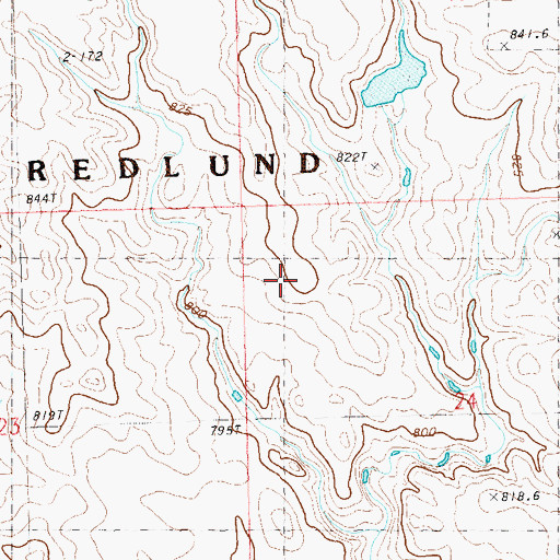 Topographic Map of Hay Creek, SD