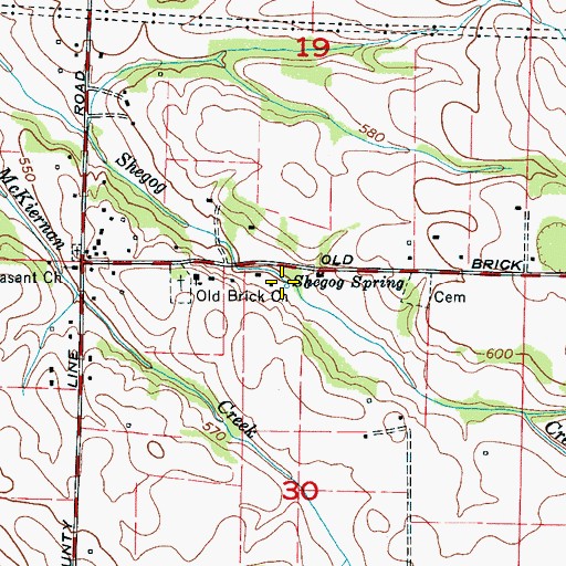 Topographic Map of Shegog Spring, AL