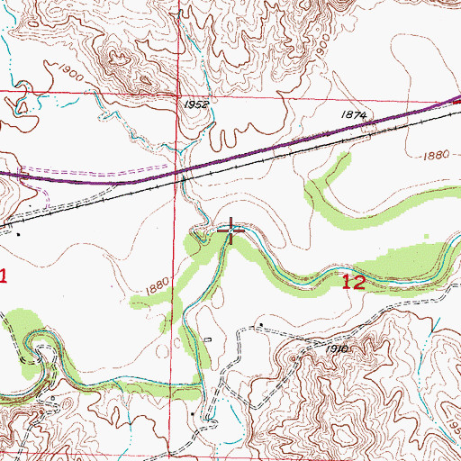 Topographic Map of Jack Dailey Creek, SD