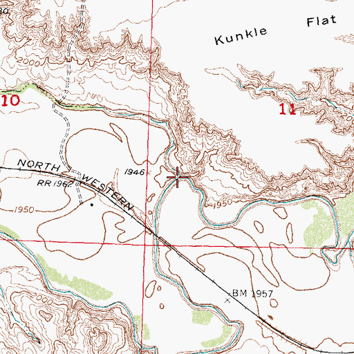 Topographic Map of Sarah Laribee Creek, SD
