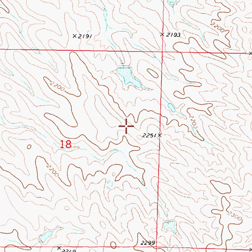 Topographic Map of Jones County, SD