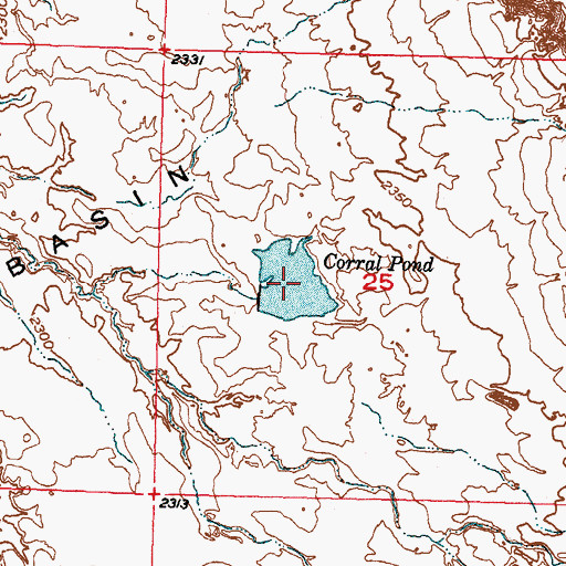 Topographic Map of Corral Pond, SD