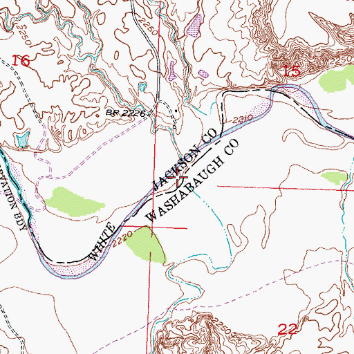 Topographic Map of Craven Creek, SD