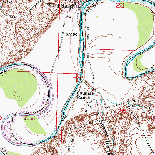 Topographic Map of Nancy Hanks Creek, SD