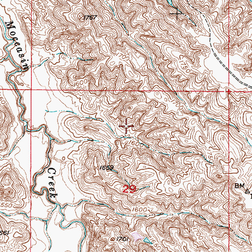 Topographic Map of Unorganized Territory of North Tripp (historical), SD