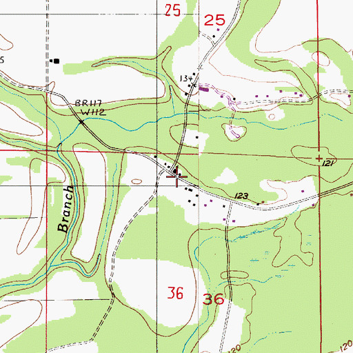 Topographic Map of Shiloh Junior High School, AL
