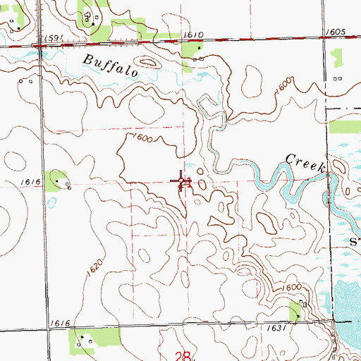 Topographic Map of Township of Brant Lake, SD