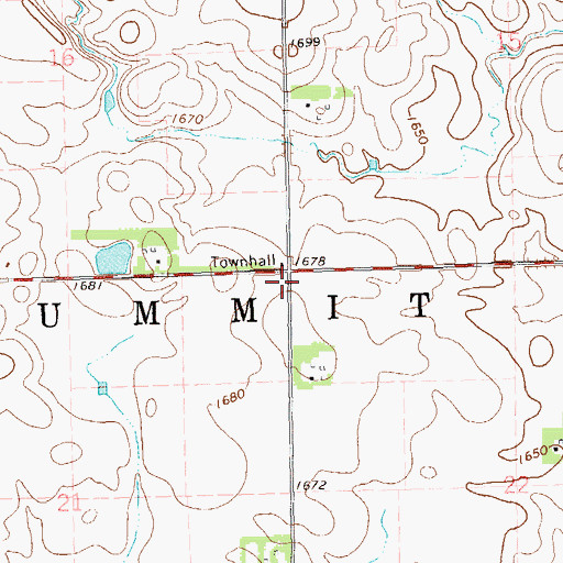 Topographic Map of Township of Summit, SD