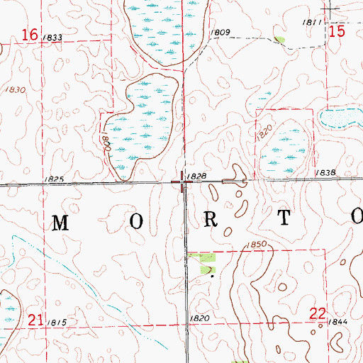 Topographic Map of Township of Morton, SD