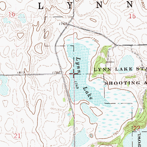 Topographic Map of Township of Lynn, SD