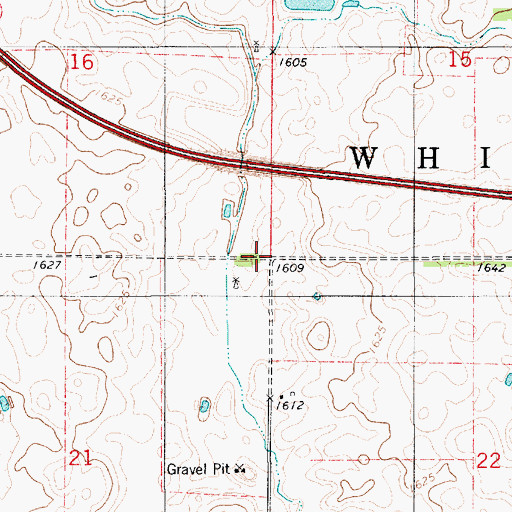 Topographic Map of Township of White Lake, SD