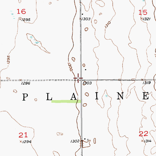 Topographic Map of Township of Belle Plaine, SD