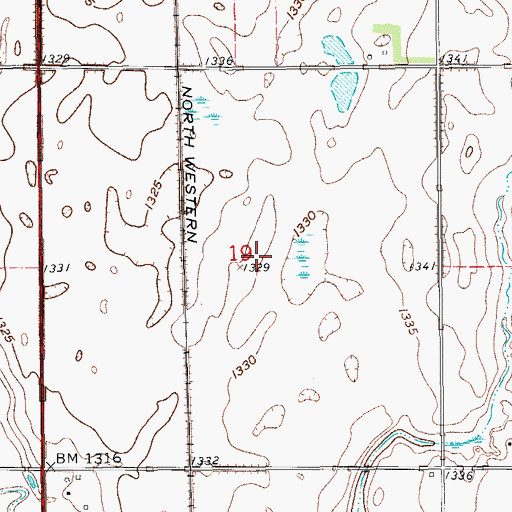 Topographic Map of Township of Sumner (historical), SD