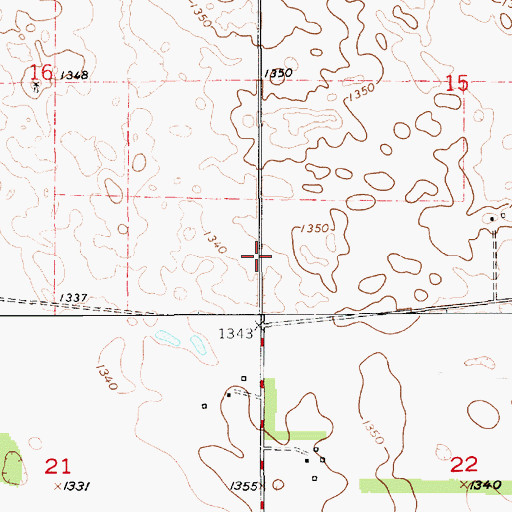 Topographic Map of Township of Allen, SD
