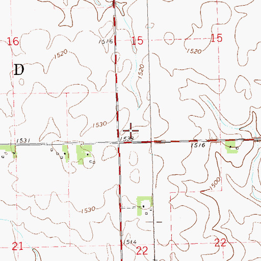 Topographic Map of Township of Highland, SD