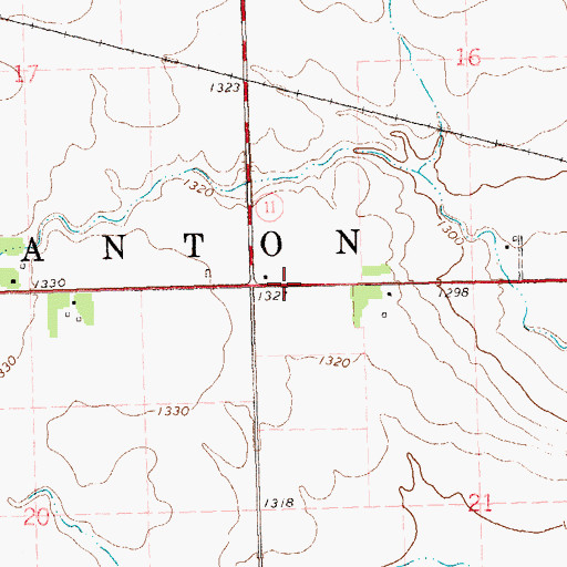 Topographic Map of Township of Canton, SD