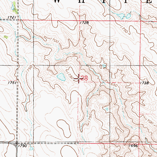 Topographic Map of Township of White River, SD