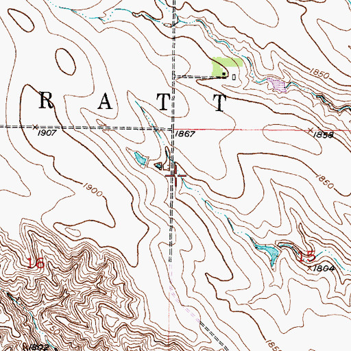 Topographic Map of Township of Pratt, SD