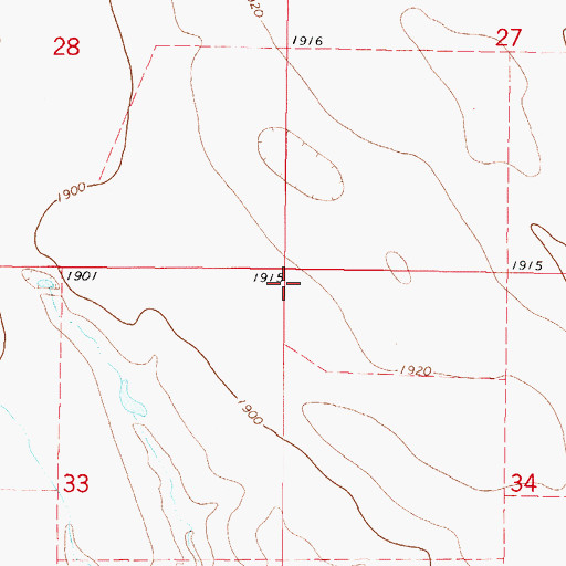 Topographic Map of Township of Sioux, SD