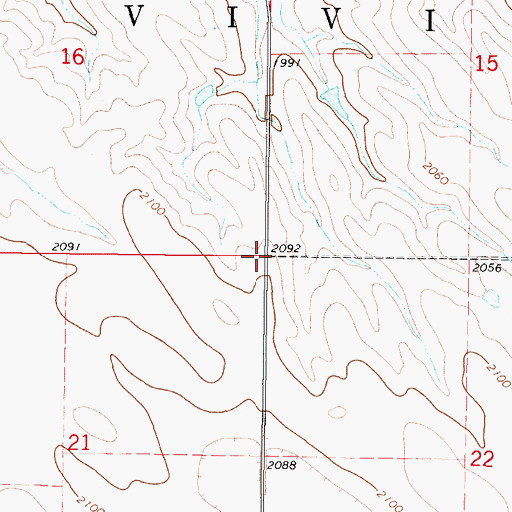 Topographic Map of Township of Vivian, SD
