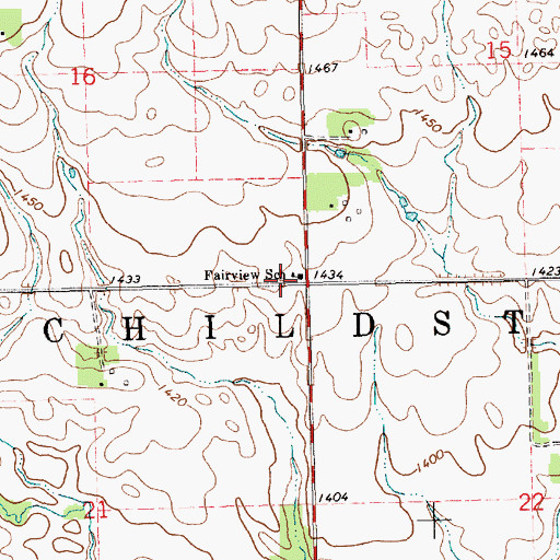 Topographic Map of Township of Childstown, SD