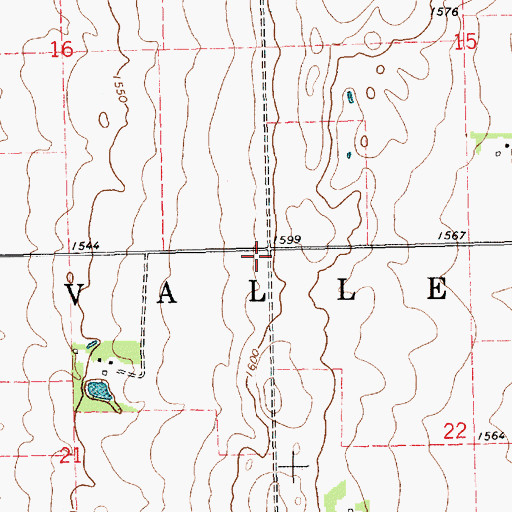 Topographic Map of Township of Valley, SD
