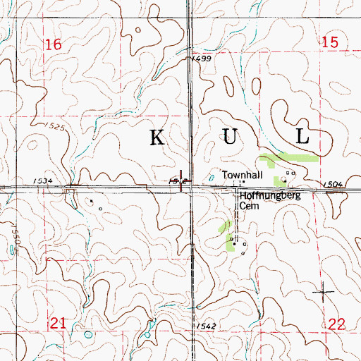 Topographic Map of Township of Kulm, SD