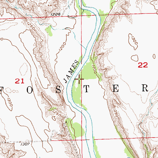 Topographic Map of Township of Foster, SD