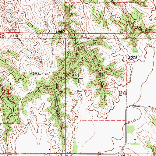 Topographic Map of Township of Schriever, SD