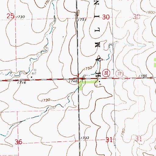 Topographic Map of Township of Castlewood (historical), SD