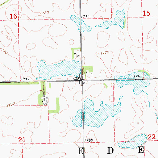 Topographic Map of Township of Eden, SD