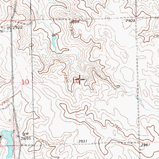 Topographic Map of Township of Vessey, SD