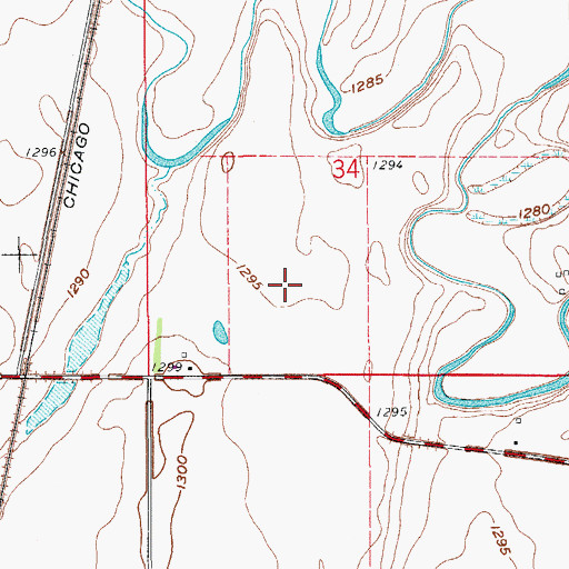 Topographic Map of Township of Warner, SD